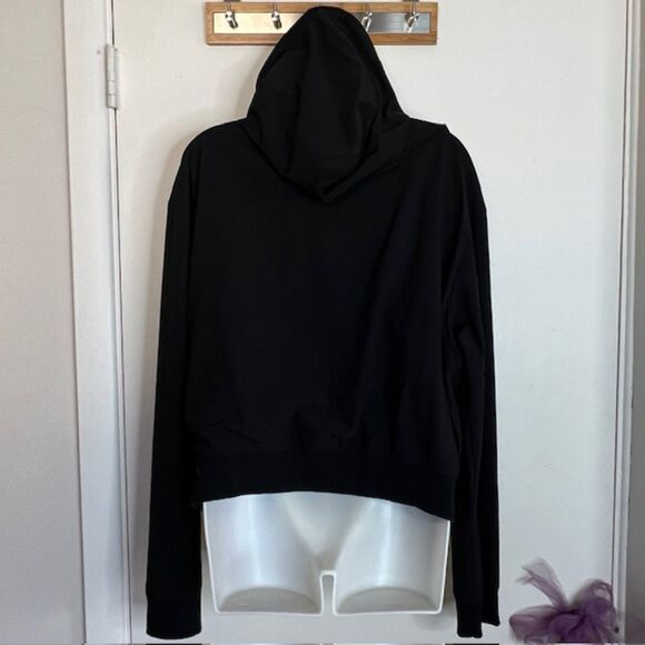 FABLETICS ZINNIA END GAME BLACK CROPPED BOMBER JACKET SIZE XL - Picture 8 of 10